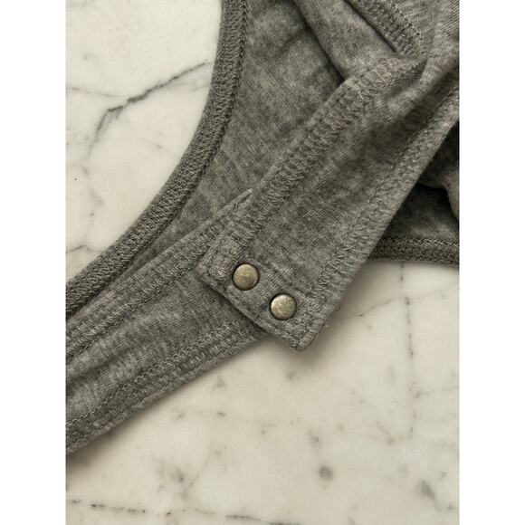 Alala Grey Flex Back Sleevelss Tank Top Bodysuit Grey Medium M Pristine - Picture 6 of 7